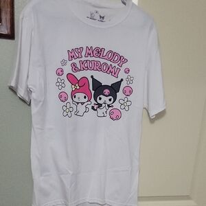 Sanrio My Melody & Kuromi White and Pink Tee